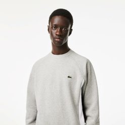 Sweatshirts | LACOSTE Sweatshirt Color-Block Homme Lacoste En Molleton Gratte