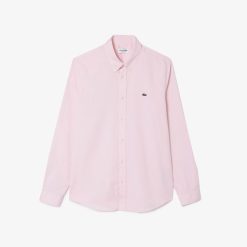 Chemises | LACOSTE Chemise Regular Fit En Coton Premium Uni