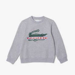 Vetements Fille | LACOSTE Sweatshirt Enfant Lacoste En Molleton De Coton Biologique