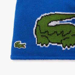 Accessoires | LACOSTE Bonnet En Laine Avec Motif Crocodile