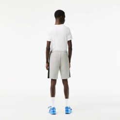 Pantalons & Shorts | LACOSTE Short Color-Block Homme Lacoste En Molleton Gratte