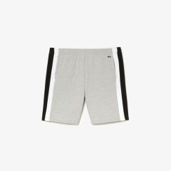 Pantalons & Shorts | LACOSTE Short Color-Block Homme Lacoste En Molleton Gratte