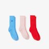 Chaussettes | LACOSTE Lot De 3 Paires De Chaussettes Unies Lacoste En Coton Biologique