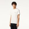 T-Shirts | LACOSTE T-Shirt Jersey De Coton A Bande Siglee