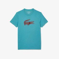 Vetements De Sport | LACOSTE T-Shirt Lacoste Sport En Jersey Respirant Imprime Crocodile 3D