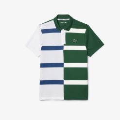 Vetements De Sport | LACOSTE Polo Tennis Ultra-Dry A Rayures Color-Block