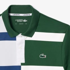 Vetements De Sport | LACOSTE Polo Tennis Ultra-Dry A Rayures Color-Block