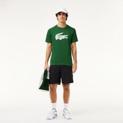 Vetements De Sport | LACOSTE T-Shirt Sport Ultra-Dry Avec Imprime Crocodile