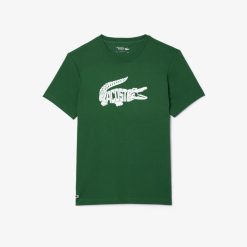 Vetements De Sport | LACOSTE T-Shirt Sport Ultra-Dry Avec Imprime Crocodile