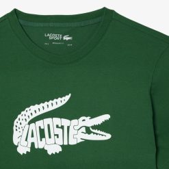 Vetements De Sport | LACOSTE T-Shirt Sport Ultra-Dry Avec Imprime Crocodile