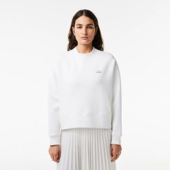 Sweatshirts | LACOSTE Sweatshirt Jogger Femme Lacoste Imprime Au Dos