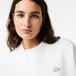 Sweatshirts | LACOSTE Sweatshirt Jogger Femme Lacoste Imprime Au Dos