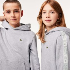 Vetements Fille | LACOSTE Sweatshirt A Capuche En Molleton De Coton