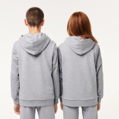 Vetements Fille | LACOSTE Sweatshirt A Capuche En Molleton De Coton