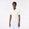 Pullovers | LACOSTE Polo Col Zippe Femme Lacoste En Maille