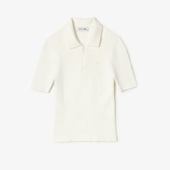 Pullovers | LACOSTE Polo Col Zippe Femme Lacoste En Maille