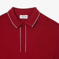 Polos | LACOSTE Polo Smart Paris En Coton Stretch Lisere Contraste