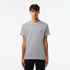 T-Shirts | LACOSTE T-Shirt Col Rond En Jersey De Coton Pima Uni