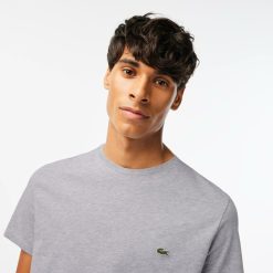 T-Shirts | LACOSTE T-Shirt Col Rond En Jersey De Coton Pima Uni