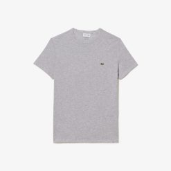 T-Shirts | LACOSTE T-Shirt Col Rond En Jersey De Coton Pima Uni