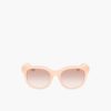 Lunettes De Soleil | LACOSTE Lunettes De Soleil Femme Ovales Croco Skin En Acetate