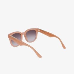 Lunettes De Soleil | LACOSTE Lunettes De Soleil Femme Ovales Croco Skin En Acetate