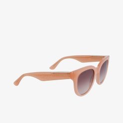 Lunettes De Soleil | LACOSTE Lunettes De Soleil Femme Ovales Croco Skin En Acetate