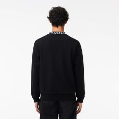 Sweatshirts | LACOSTE Sweatshirt En Double-Face A Col Jacquard Sigle