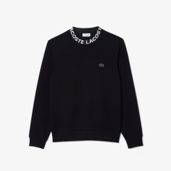 Sweatshirts | LACOSTE Sweatshirt En Double-Face A Col Jacquard Sigle