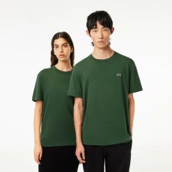 T-Shirts | LACOSTE T-Shirt A Col Rond Unie En Coton Biologique Uni