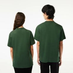 T-Shirts | LACOSTE T-Shirt A Col Rond Unie En Coton Biologique Uni