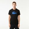 Vetements De Sport | LACOSTE T-Shirt Lacoste Sport En Jersey Respirant Imprime Crocodile 3D