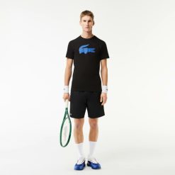 Vetements De Sport | LACOSTE T-Shirt Lacoste Sport En Jersey Respirant Imprime Crocodile 3D