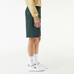 Pantalons & Shorts | LACOSTE Bermuda Golf A Carreaux Ultra-Dry