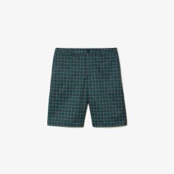 Pantalons & Shorts | LACOSTE Bermuda Golf A Carreaux Ultra-Dry