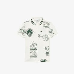 Vetements Fille | LACOSTE Polo Imprime Graphique En Coton