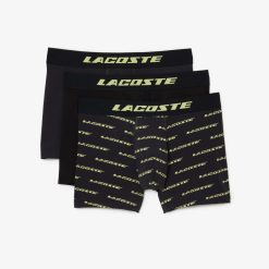 Sous-Vetements & Vetements D'Interieur | LACOSTE Lot De 3 Boxers Courts Homme Lacoste Imprimes En Microfibre