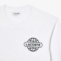 T-Shirts | LACOSTE T-Shirt Manches Longues Relaxed Fit Avec Marquages