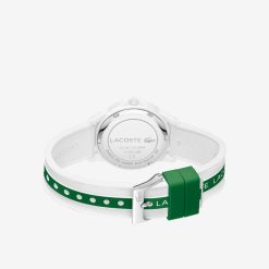 Accessoires | LACOSTE Montre Rider A 3 Aiguilles - Modele Blanc Et Vert Avec Bracelet En Silicone