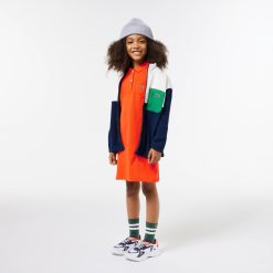 Vetements Fille | LACOSTE Robe Polo Fille En Pique De Coton Uni