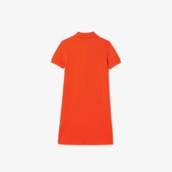 Vetements Fille | LACOSTE Robe Polo Fille En Pique De Coton Uni