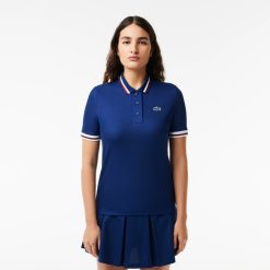 Vetements De Sport | LACOSTE Polo Sport Avec Col Raye Contraste En Pique