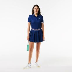 Vetements De Sport | LACOSTE Polo Sport Avec Col Raye Contraste En Pique