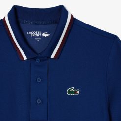 Vetements De Sport | LACOSTE Polo Sport Avec Col Raye Contraste En Pique