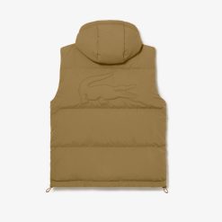 Manteaux & Vestes | LACOSTE Doudoune Sans Manche Deperlante En Duvet Avec Crocodile Matelasse