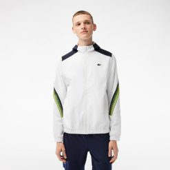 Vetements De Sport | LACOSTE Veste A Capuche Homme Lacoste Tennis En Polyester Recycle