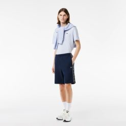 Pantalons & Shorts | LACOSTE Short Jogger En Molleton Avec Bande Siglee