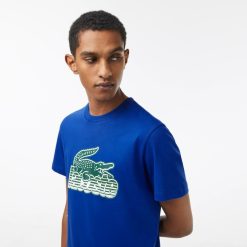 T-Shirts | LACOSTE T-Shirt Homme Lacoste Imprime En Jersey De Coton