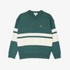 Vetements Garcon | LACOSTE Pull A Rayures Contrastees En Coton