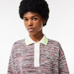 Pullovers | LACOSTE Pull Col Polo En Coton Et Laine D'Alpaga